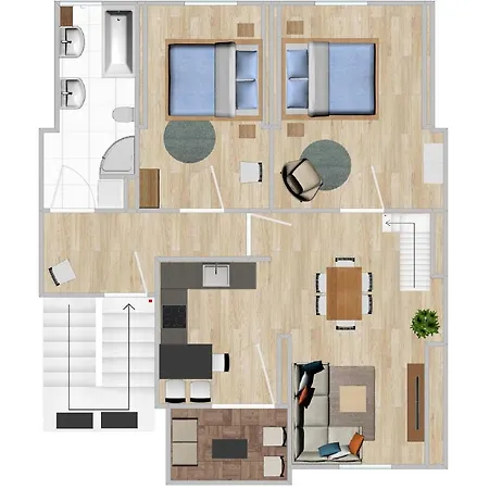 Gemuetliche Neurenovierte Dachgeschosswohnung Apartment